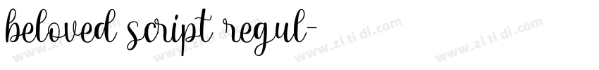 beloved script regul字体转换